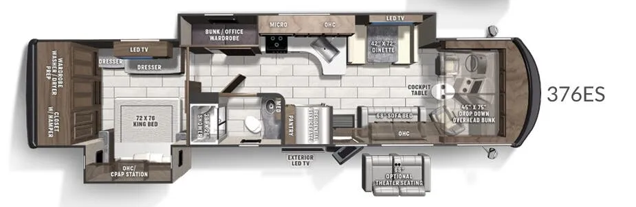Coachmen Sportscoach SRS 376ES floor plan