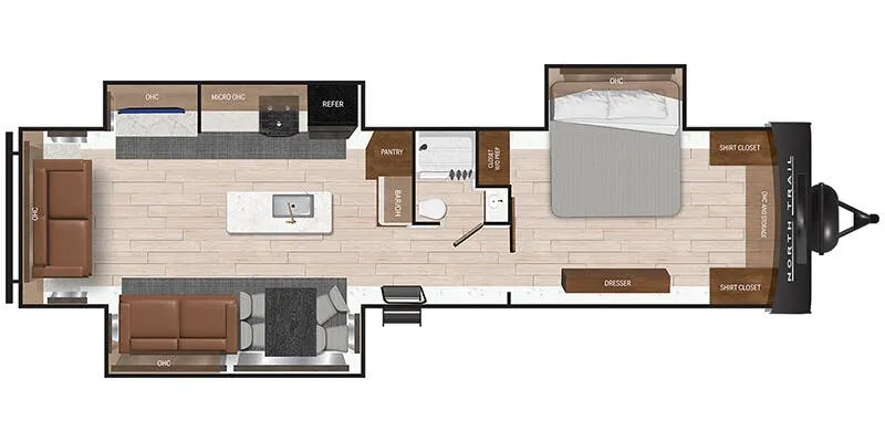 Heartland North Trail Ultra-Lite NT 3411-RL floor plan