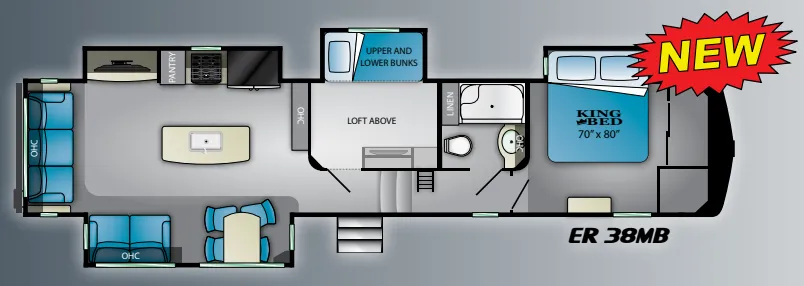 Heartland ElkRidge 38MB floor plan