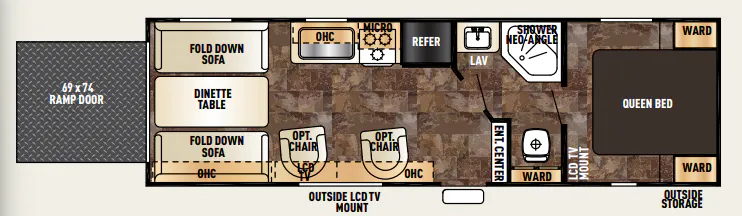 Forest River Cherokee Grey Wolf 26RR floor plan