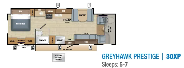Jayco Greyhawk Prestige 30XP floor plan