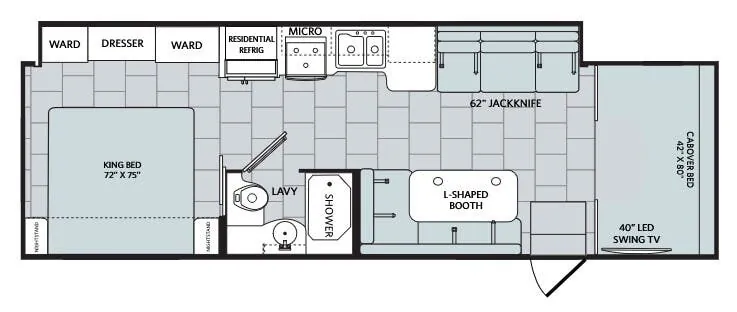 Holiday Rambler Vesta 30F floor plan