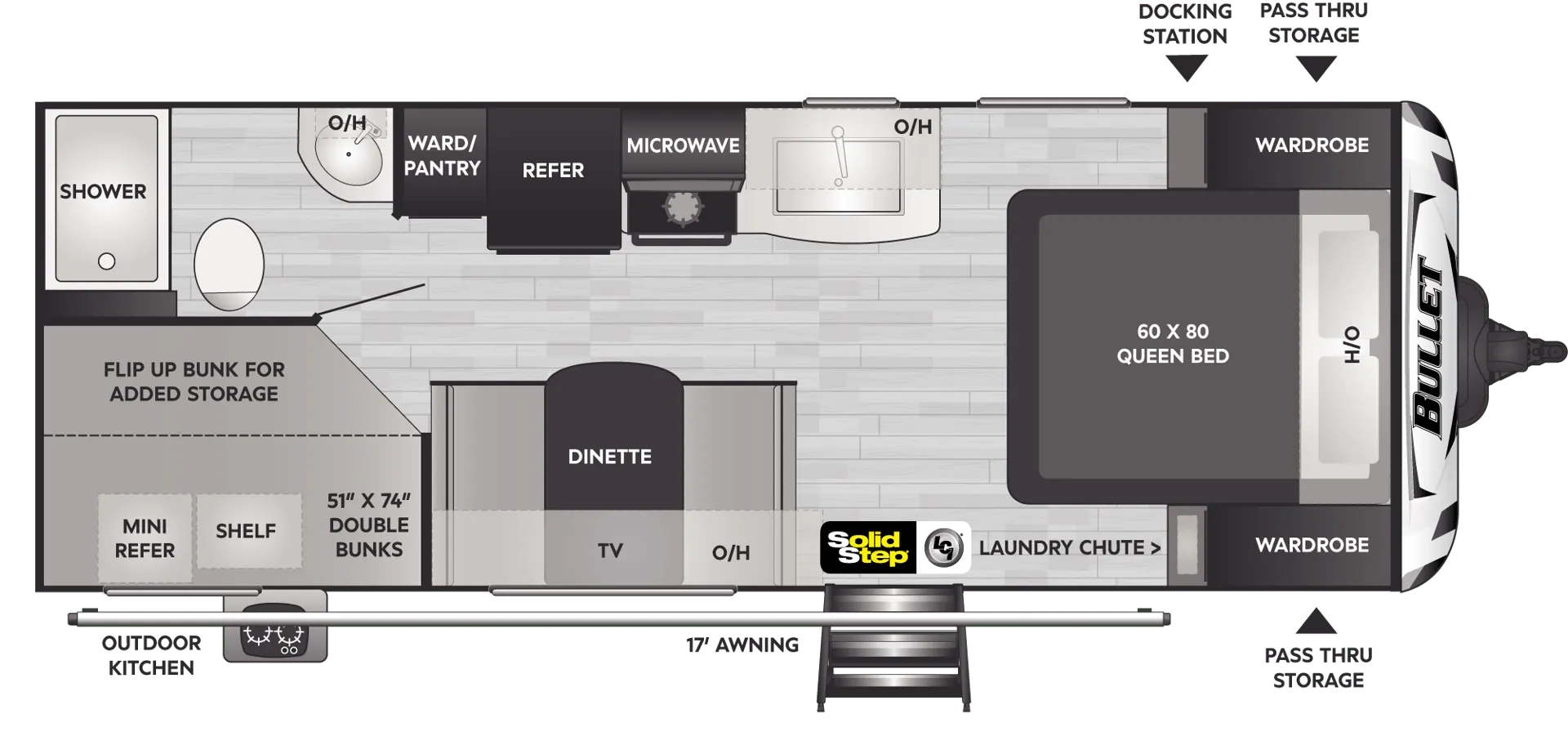 Keystone Bullet 211BHSWE floor plan