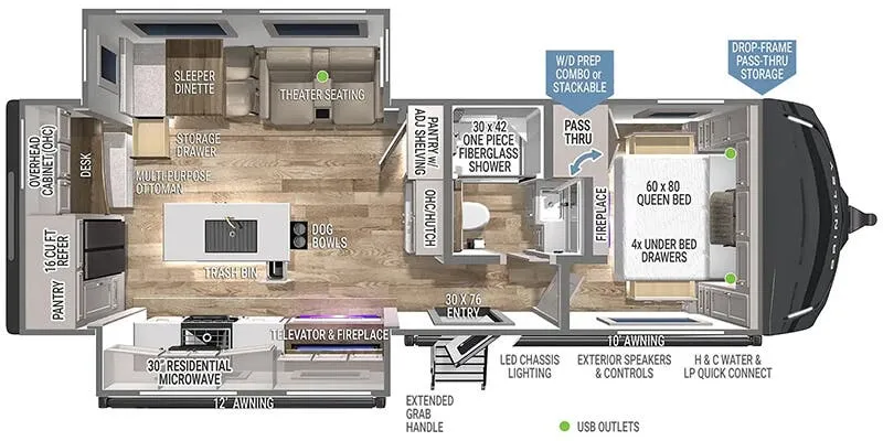 2026 Brinkley Model Z AIR 285 floor plan