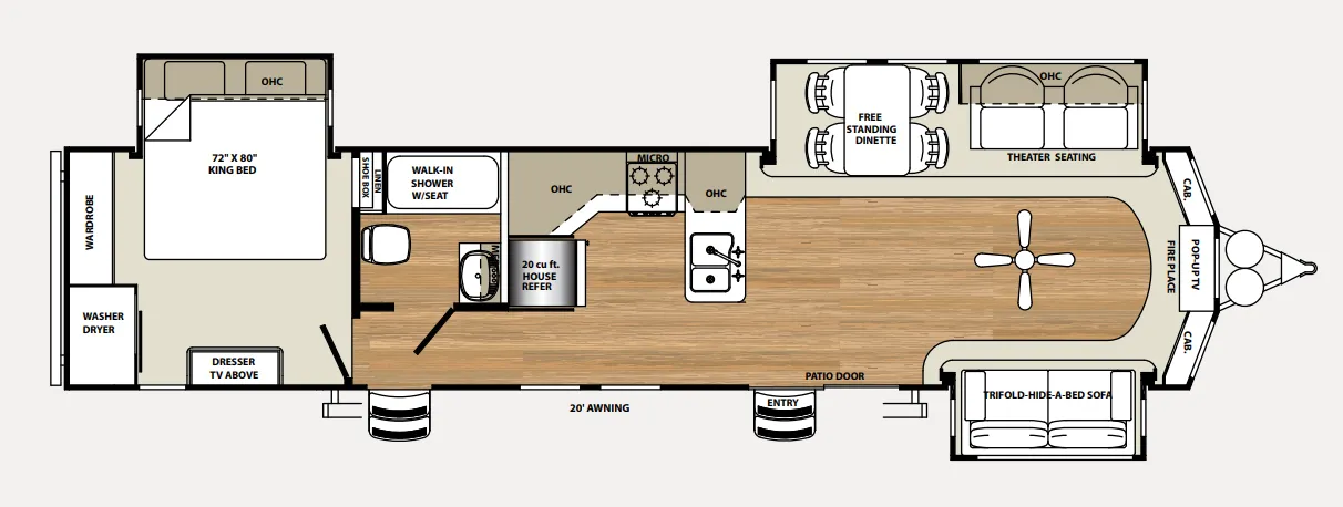 Forest River Sierra Destination 393CK floor plan