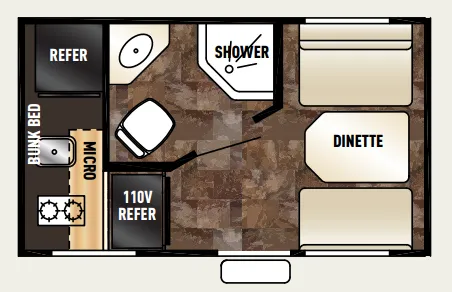 Forest River Cherokee Wolf Pup 13CJ floor plan