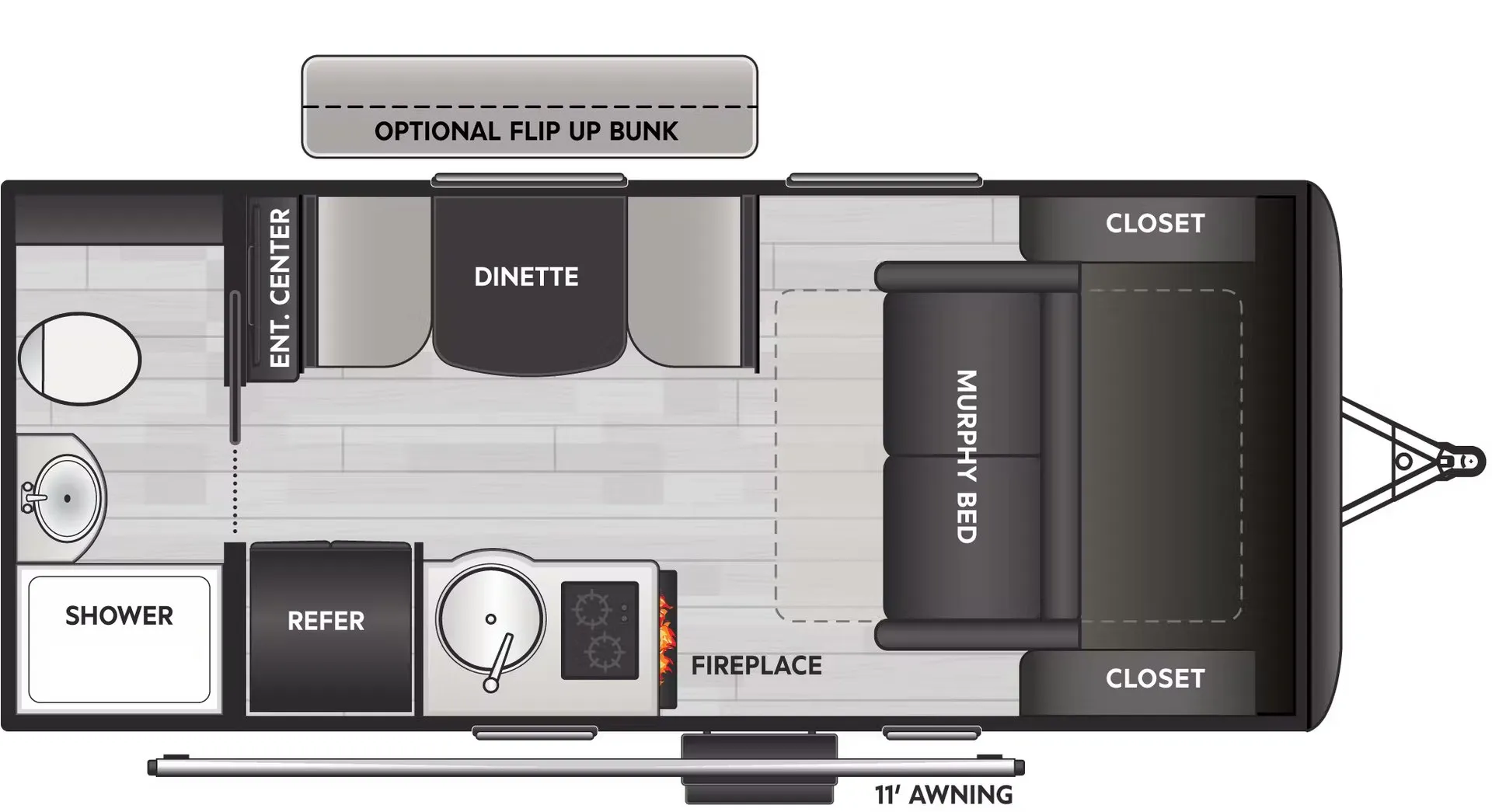 2026 Keystone Reign 15RB - Floor plan