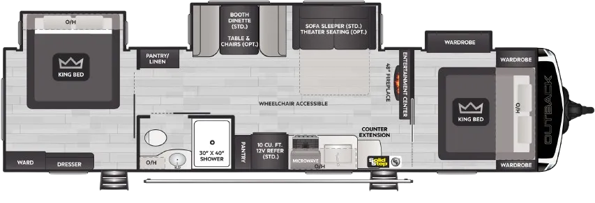 2025 Keystone Outback 343DB - Floor plan