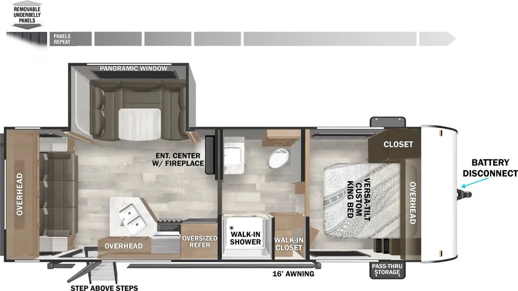 2026 Forest River Wildwood X-Lite 24RLXL floor plan
