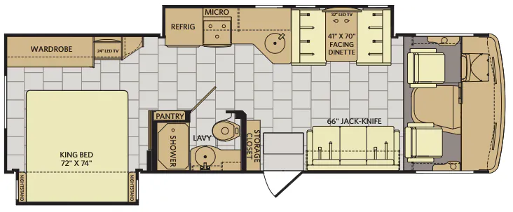 Fleetwood Flair LXE 30U floor plan
