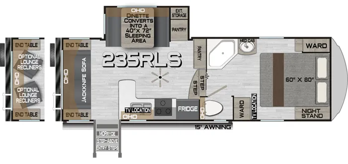 2026 Northwood Arctic Fox Rapid 235RLS floor plan