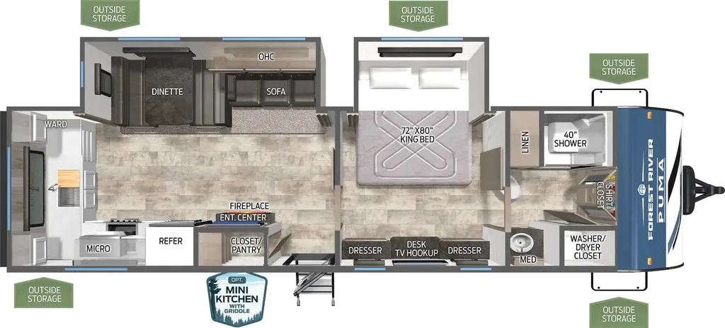 2026 Palomino Puma 310RK floor plan