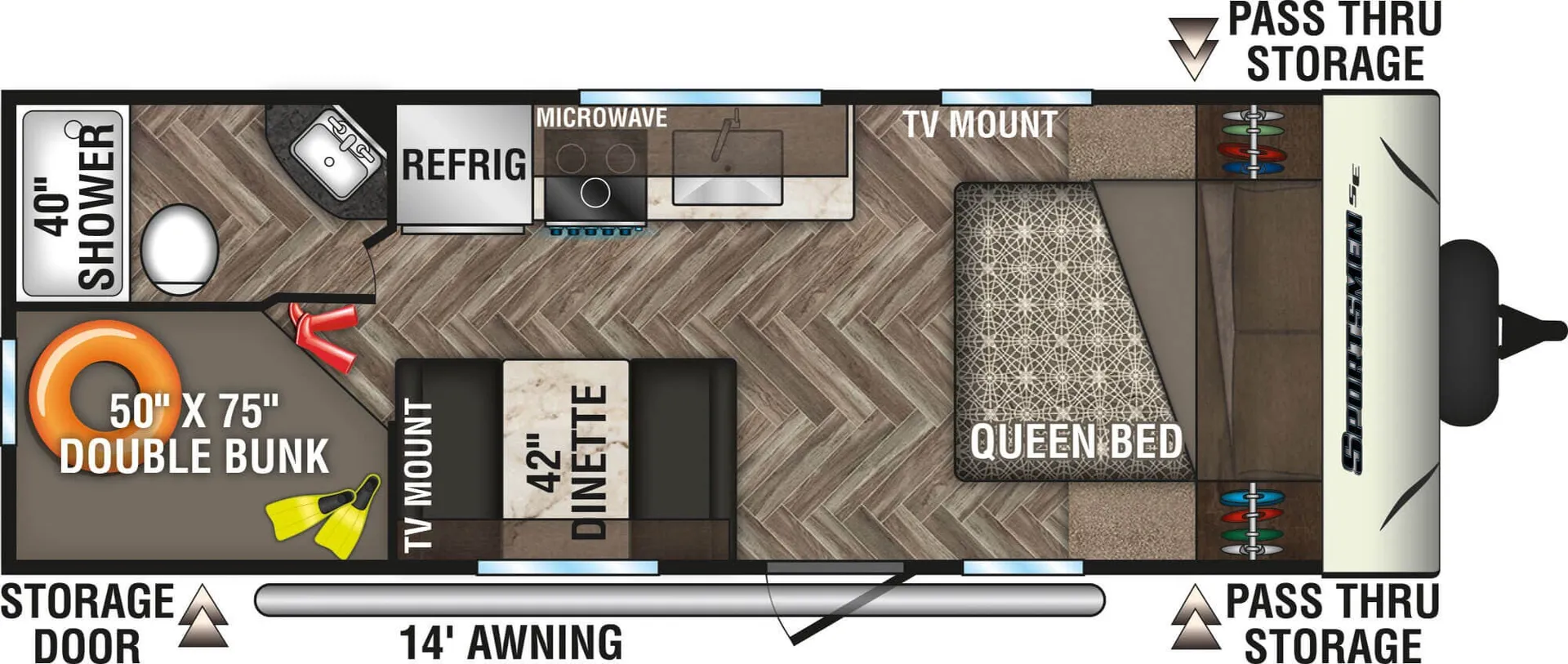 K-Z Sportsmen SE 230BHSE floor plan