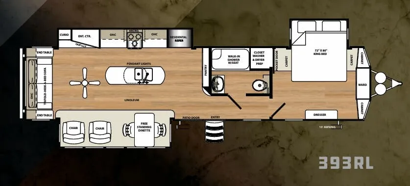 Forest River Sierra Destination 393RL floor plan