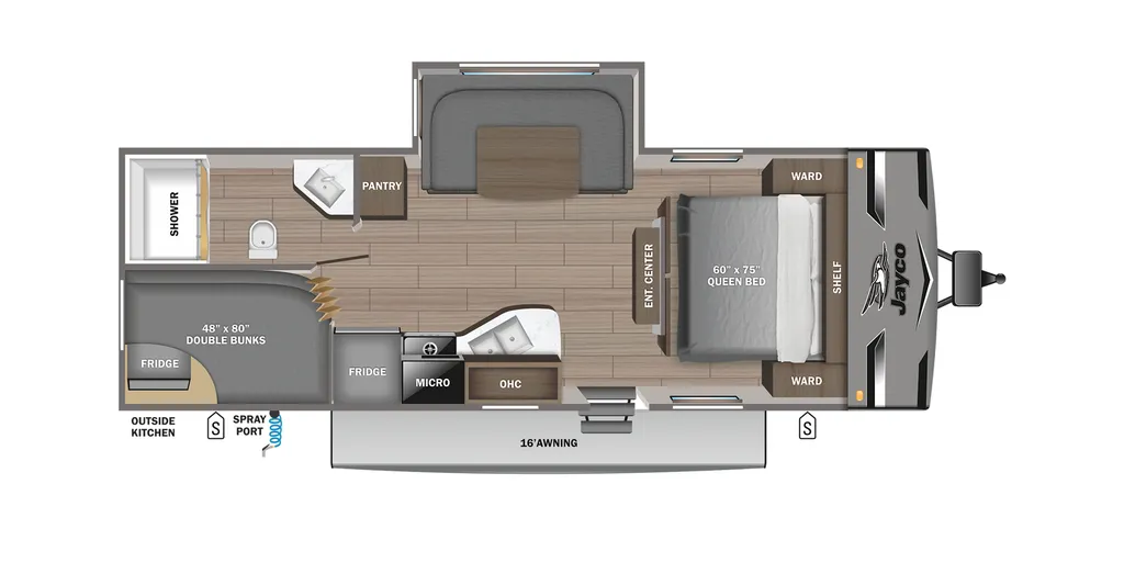 2023 Jayco Jay Flight 242BHS floor plan
