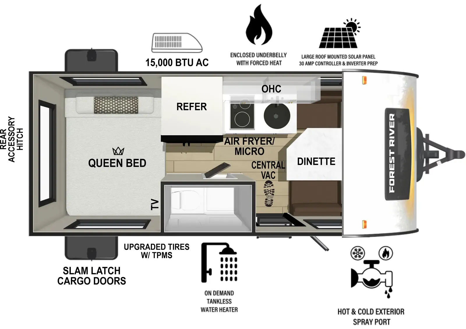 2026 Forest River R-POD 171 - Floor plan