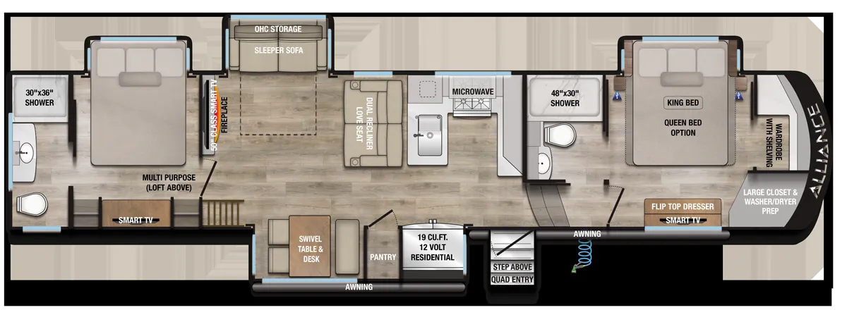 2027 Alliance RV Paradigm 395DS - Floor plan