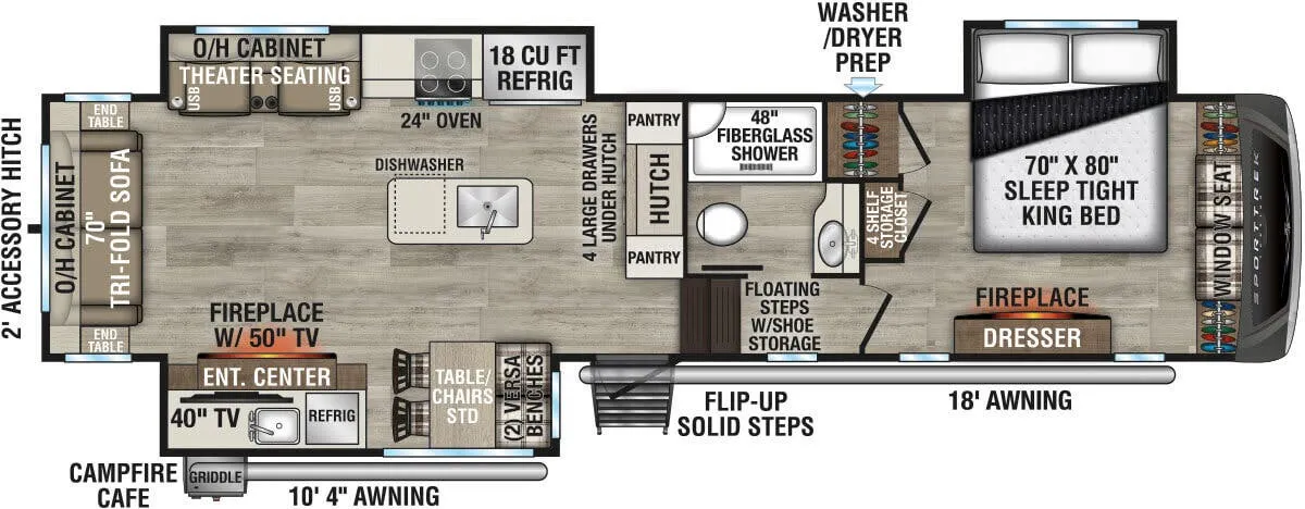 Venture RV SportTrek 5 Touring Edition 5 TOURING EDITION STTF353VIK floor plan