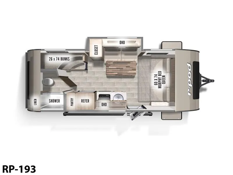 2022 FOREST RIVER RPOD 193 - Floor plan