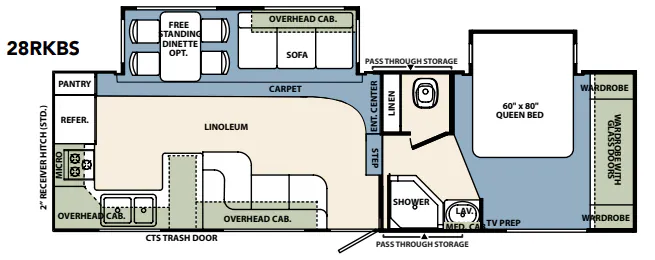 Forest River Wildcat 28RKBS floor plan
