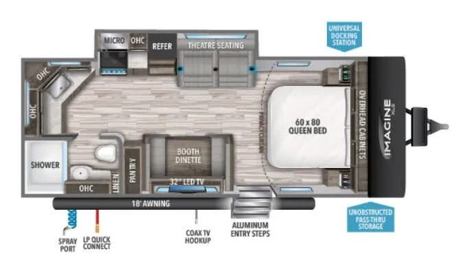 Grand Design Imagine XLS 22MLE floor plan