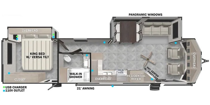 Forest River Wildwood Lodge 353FLFB floor plan