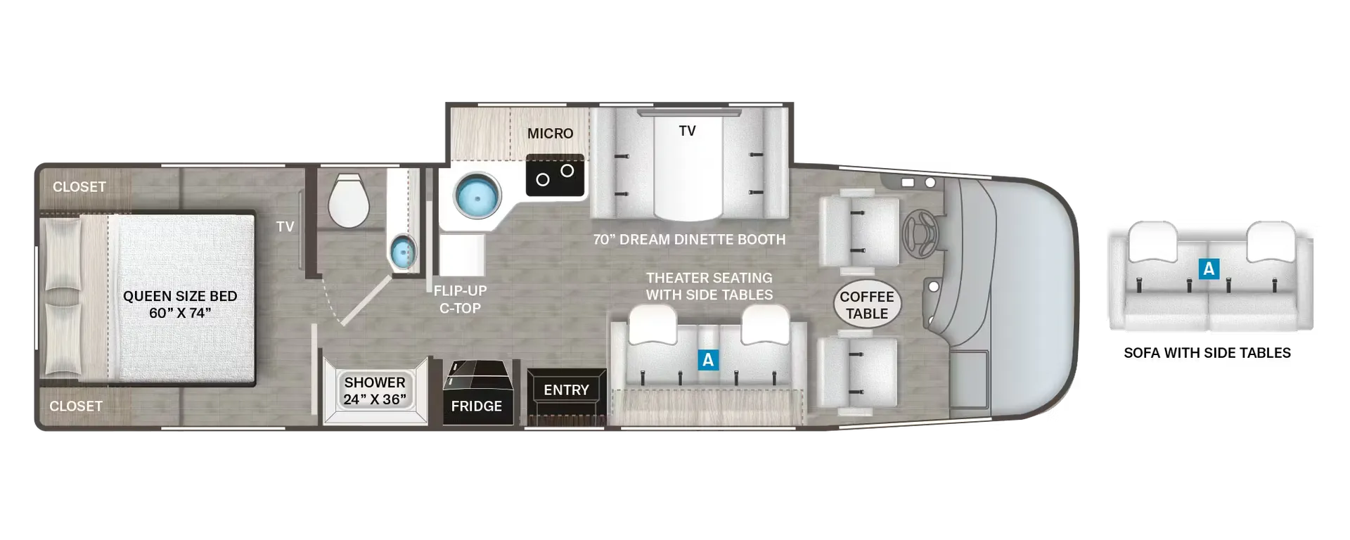 2026 Thor Motor Coach Vegas 281 - Floor plan