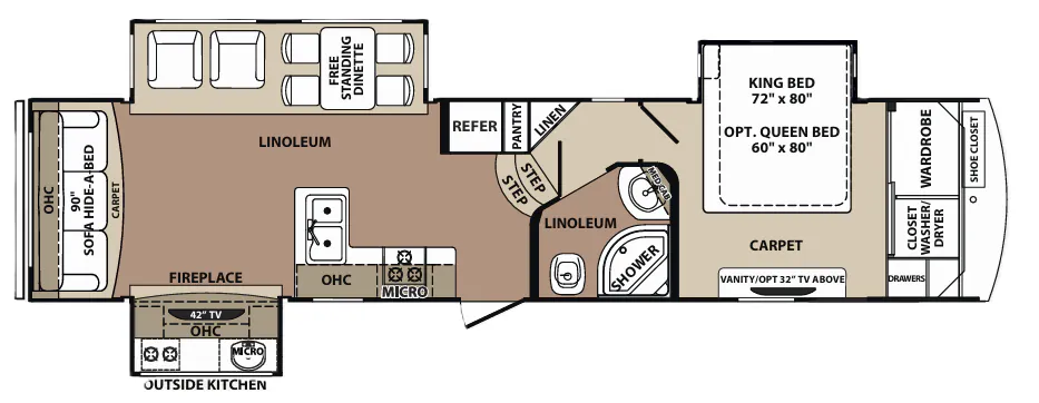 Forest River Blue Ridge 3125RT floor plan