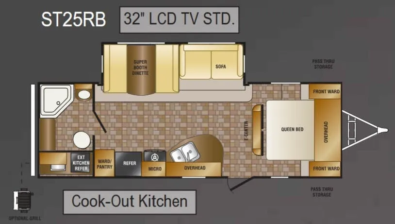CrossRoads Sunset Trail ST25RB floor plan