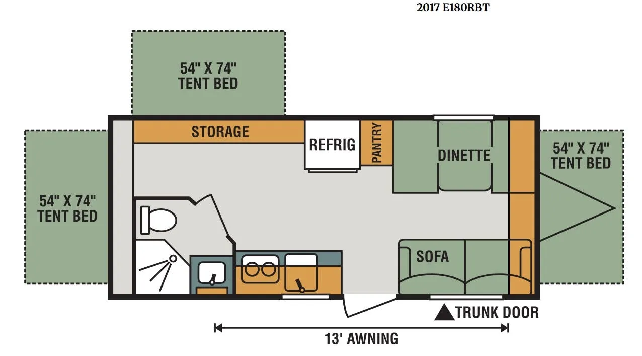 K-Z Escape E180RBT floor plan