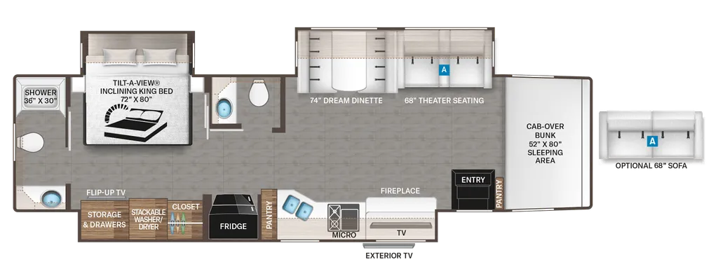 2026 Thor Motor Coach Pasadena SV 38DX floor plan