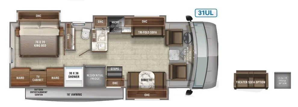 Jayco Precept 31UL floor plan