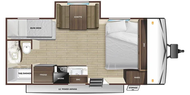 2025 Starcraft Autumn Ridge 180BHS floor plan