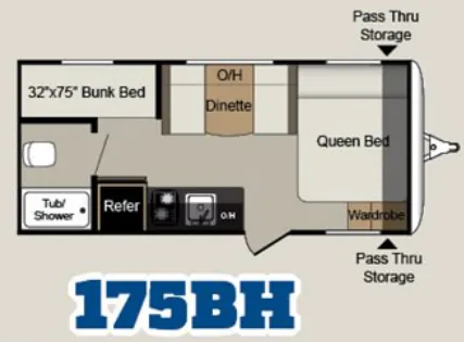 Keystone Passport Express 175BH floor plan