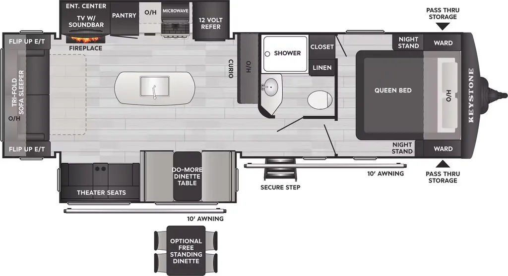 2026 Keystone Bullet Crossfire 287RLSWE floor plan