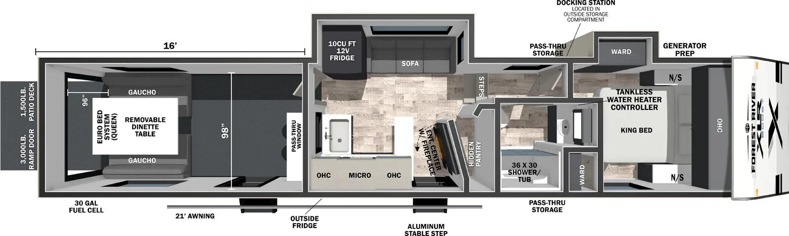 Forest River XLR Boost 366BX floor plan