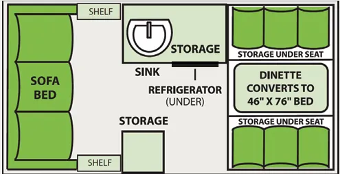 Aliner Scout BASE floor plan