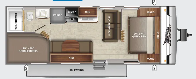 Jayco Jay Flight SLX 8 264BHW floor plan