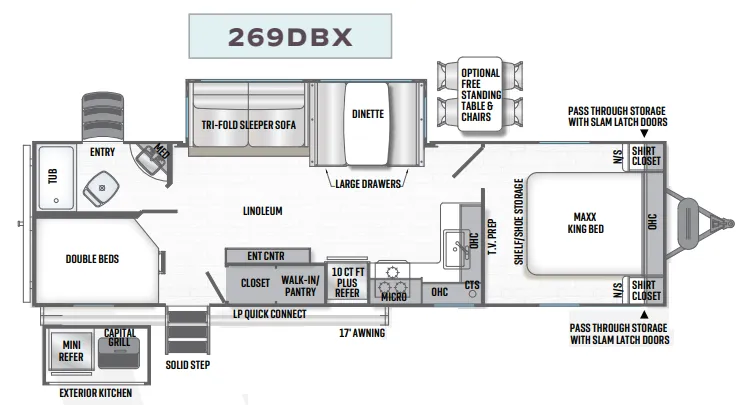 Forest River Wildcat Maxx 269DBX floor plan
