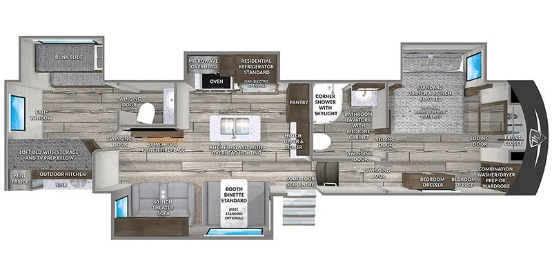 Vanleigh PineCrest 355BHP floor plan
