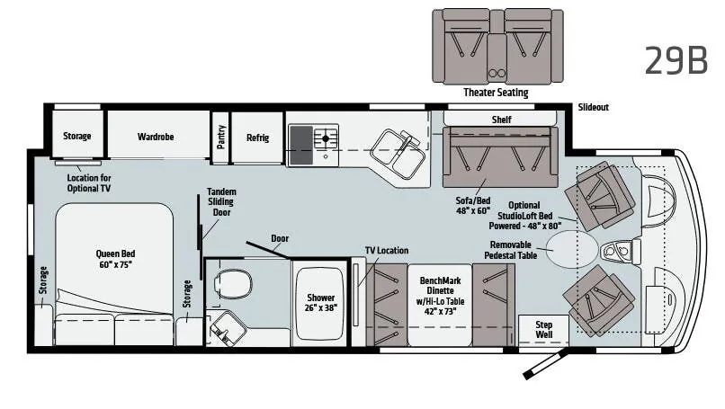 Winnebago Adventurer 29B floor plan