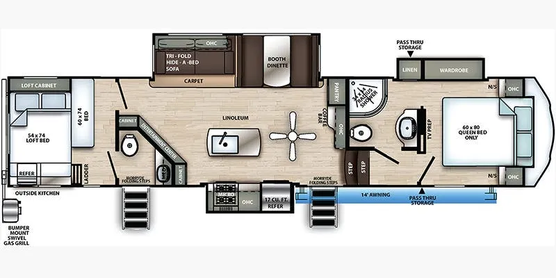 Forest River Sierra 3440BH floor plan