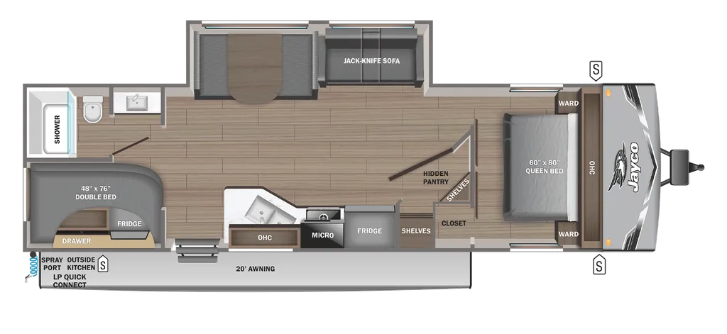 2026 Jayco Jay Flight SLX 263BHS floor plan