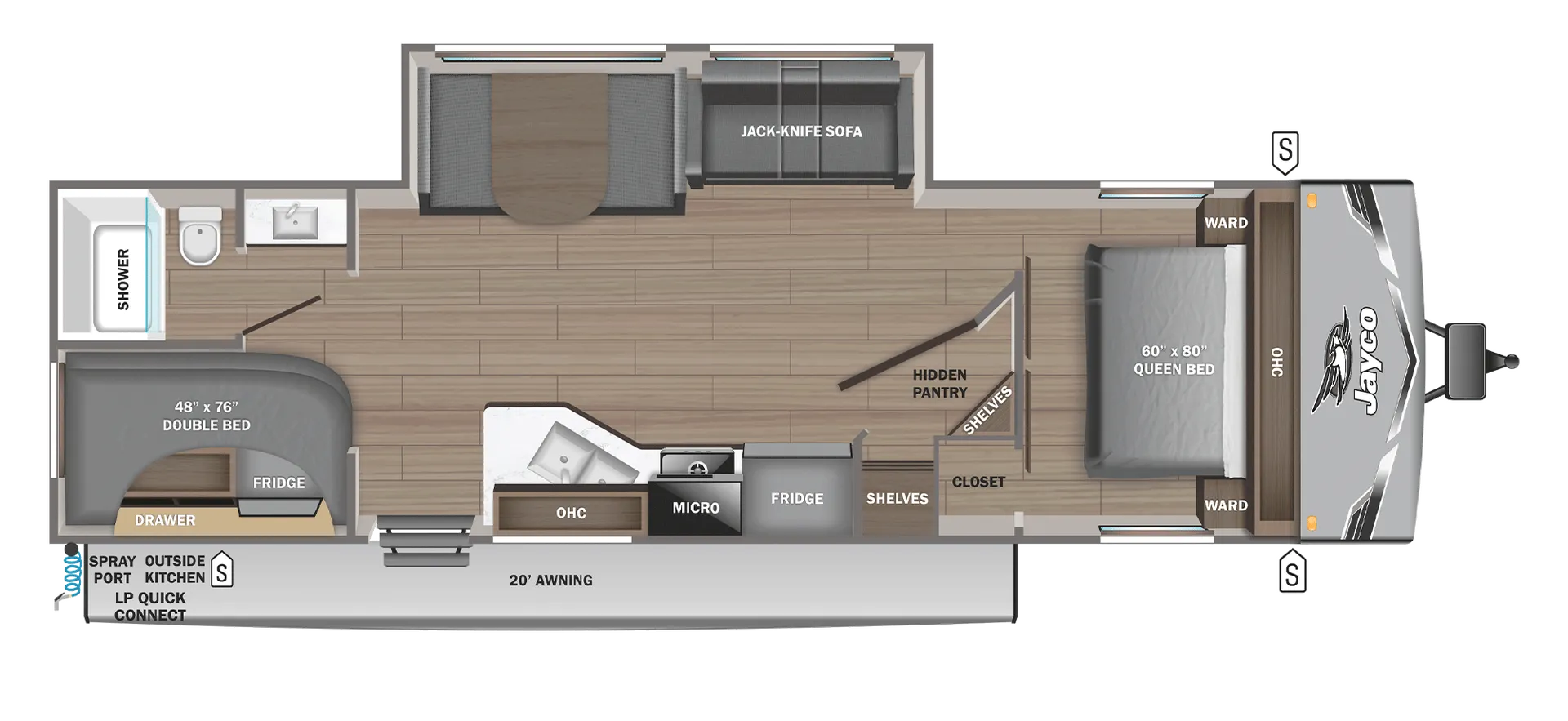 2026 Jayco Jay Flight SLX 263BHS - Floor plan