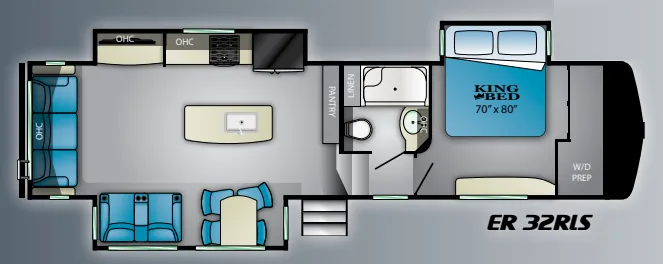 Heartland ElkRidge 32RLS floor plan