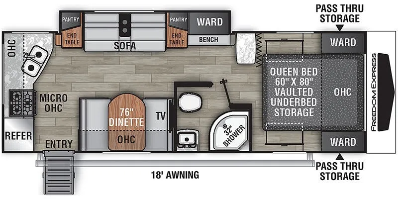 2024 Coachmen Freedom Express Ultra Lite 246RKS floor plan