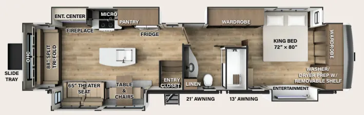 Forest River Rockwood Luxury R393RL floor plan