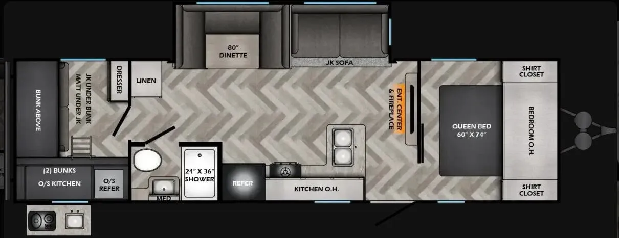 CrossRoads Zinger 290KB floor plan