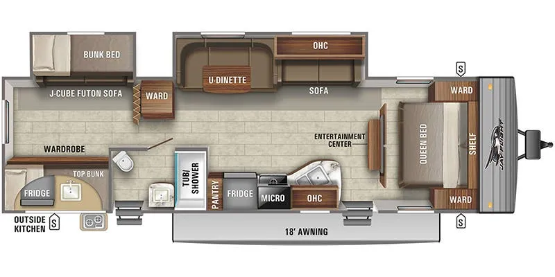 Jayco Jay Flight SLX 324BDS floor plan