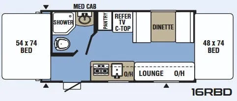 2018 Coachmen Clipper 16RBD - Floor plan